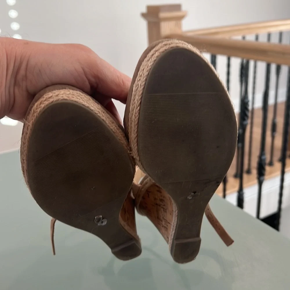 Sole Society Tan Suede Espadrille Wedges - Picture 4 of 5